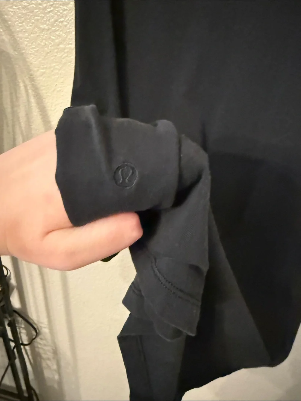 lululemon athletica Black Short Sleeve Midi Tee Dress
